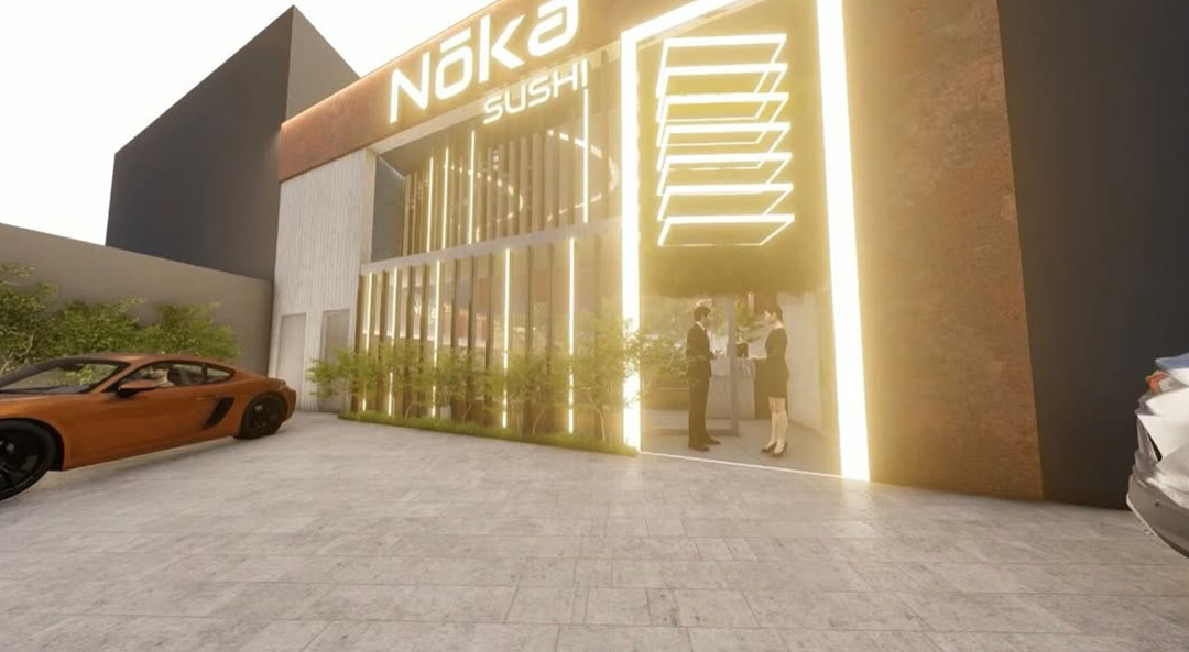 Detalhe do ambiente do Noka Sushi
